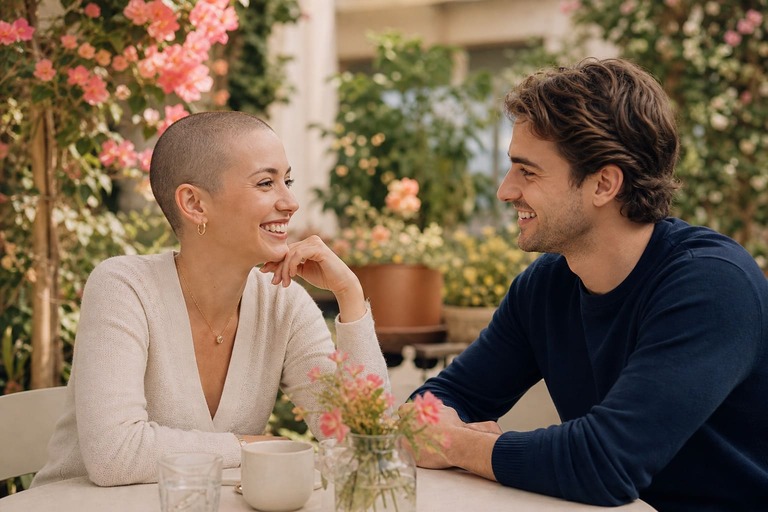Cancer survivors meeting with honesty and warmth